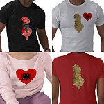 Albanian FlagAndMap T-shirts