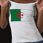 Algeria Flag Map Spaghetti Top