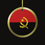 Angola Fisheye Flag Ornament