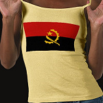 Angola Flag Map Spaghetti Top