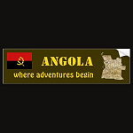 Angola Flag Map Text Bumper Sticker