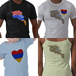Armenian FlagAndMap T-shirts