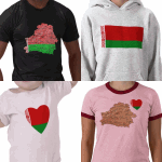 Belarusian FlagAndMap T-shirts