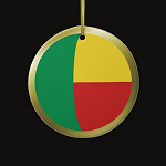 Benin Fisheye Flag Ornament