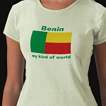 Benin Flag Map Text Ladies Baby Doll