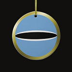 Botswana Fisheye Flag Ornament