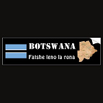 Botswana Flag Map Text Bumper Sticker