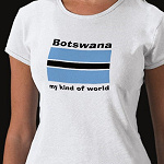 Botswana Flag Map Text Ladies Baby Doll