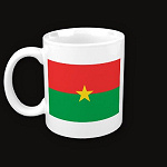 Burkina Faso Flag Map Classic Mug