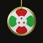 Burundi Fisheye Flag Ornament
