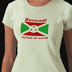 Burundi Flag Map Text Ladies Baby Doll