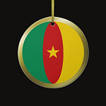 Cameroon Fisheye Flag Ornament