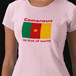 Cameroon Flag Map Text Ladies Baby Doll