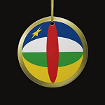 Centrafrique Fisheye Flag Ornament