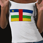 Centrafrique Flag Map Spaghetti Top