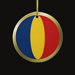 Chad Fisheye Flag Ornament