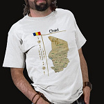 Chad Flag Map Title Basic T-Shirt