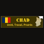 Chad Flag Map Text Bumper Sticker