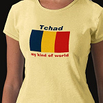 Chad Flag Map Text Ladies Baby Doll