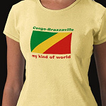 Congo Brazzaville Flag Map Text Ladies Baby Doll