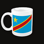 Congo Kinshasa Flag Map Classic Mug
