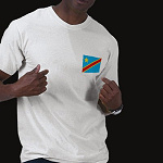 Congo Kinshasa Flag Map Basic T-Shirt