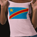 Congo Kinshasa Flag Map Spaghetti Top