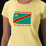 Congo Kinshasa Flag Map Text Ladies Baby Doll