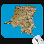 Congo Kinshasa Map Mousepad