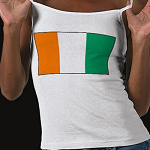 Cote Ivoire Flag Map Spaghetti Top