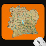 Cote Ivoire Map Mousepad