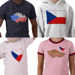 Czech FlagAndMap T-shirts