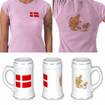 Denmark Flag plus Map Design