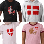 Danish FlagAndMap T-shirts