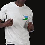 Djibouti Flag Map Basic T-Shirt