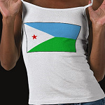 Djibouti Flag Map Spaghetti Top