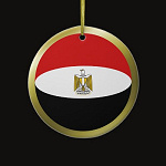 Egypt Fisheye Flag Ornament