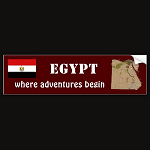 Egypt Flag Map Text Bumper Sticker