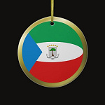 Equatorial Guinea Fisheye Flag Ornament