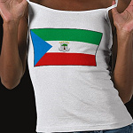 Equatorial Guinea Flag Map Spaghetti Top