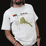 Eritrea Flag Map Title Basic T-Shirt