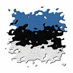 Estonia Art Flag Design