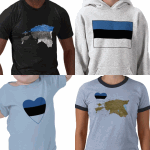 Estonian FlagAndMap T-shirts