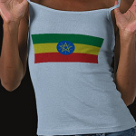 Ethiopia Flag Map Spaghetti Top