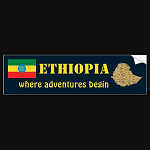 Ethiopia Flag Map Text Bumper Sticker
