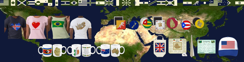 flag map products, t-shirts, mugs, bags, mousepads, magnets, keychains