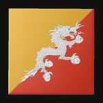Bhutan Flag Tile