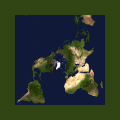 world map quincuncial projection