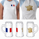 France Flag plus Map Design