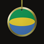 Gabon Fisheye Flag Ornament